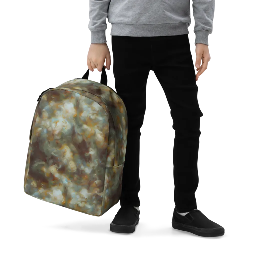 Gilded Reverie on Minimalist Backpack — Zoomed-in