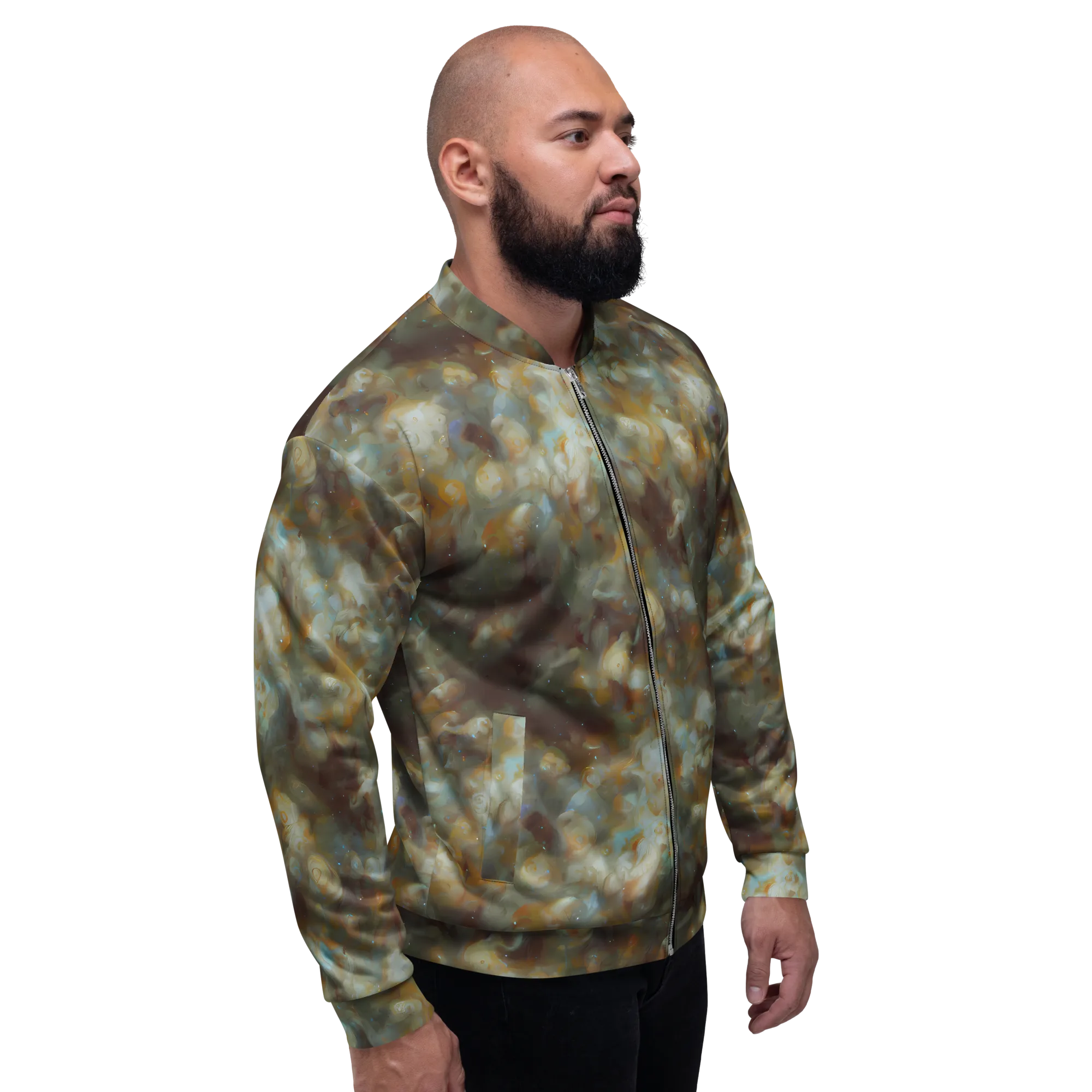 Gilded Reverie on Bomber Jacket — Right