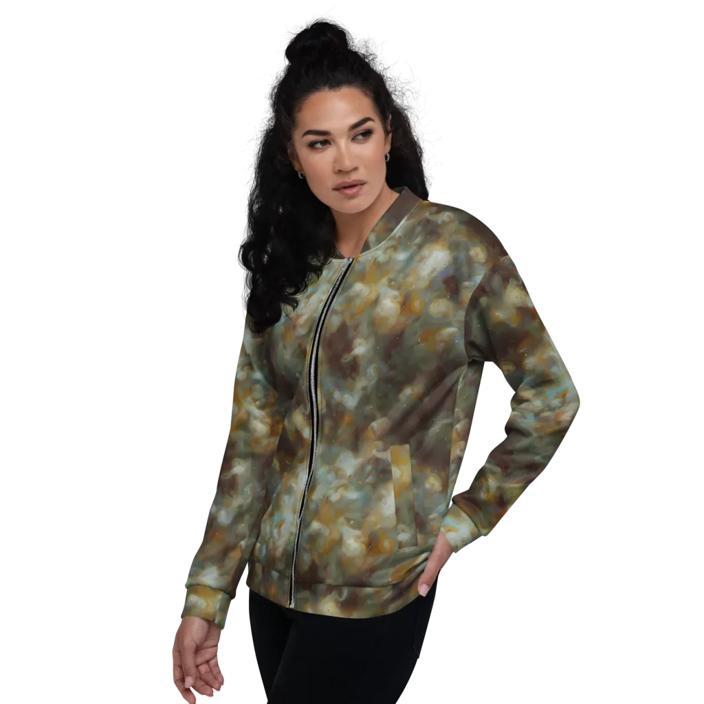 Gilded Reverie on Bomber Jacket — Left