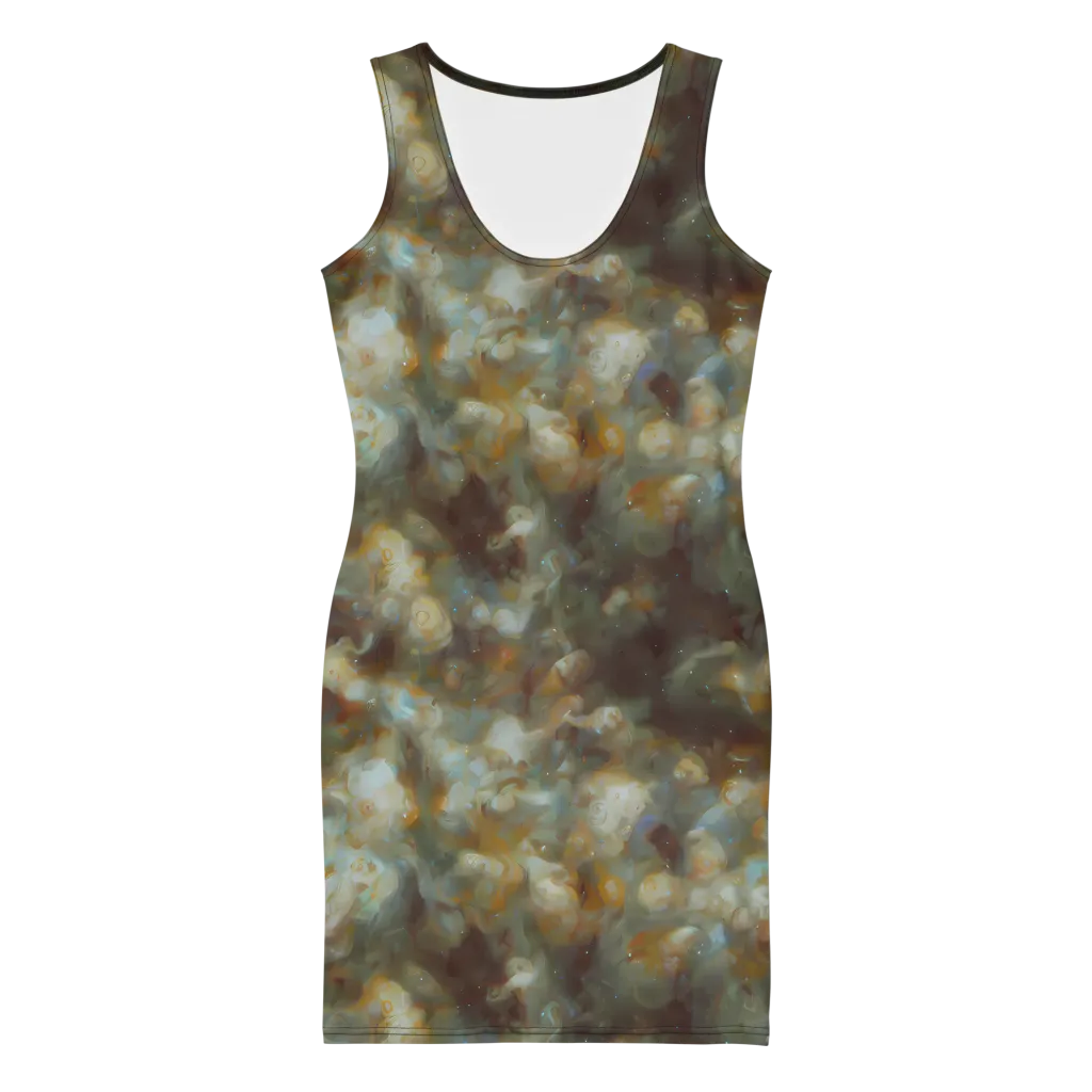 Gilded Reverie on Bodycon Dress — Front