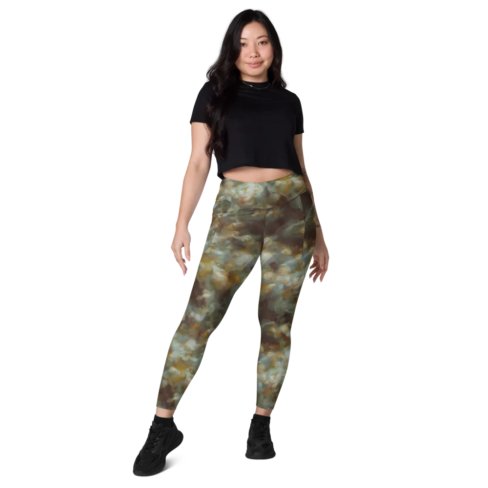 Gilded Reverie on Leggings with Pockets — Front