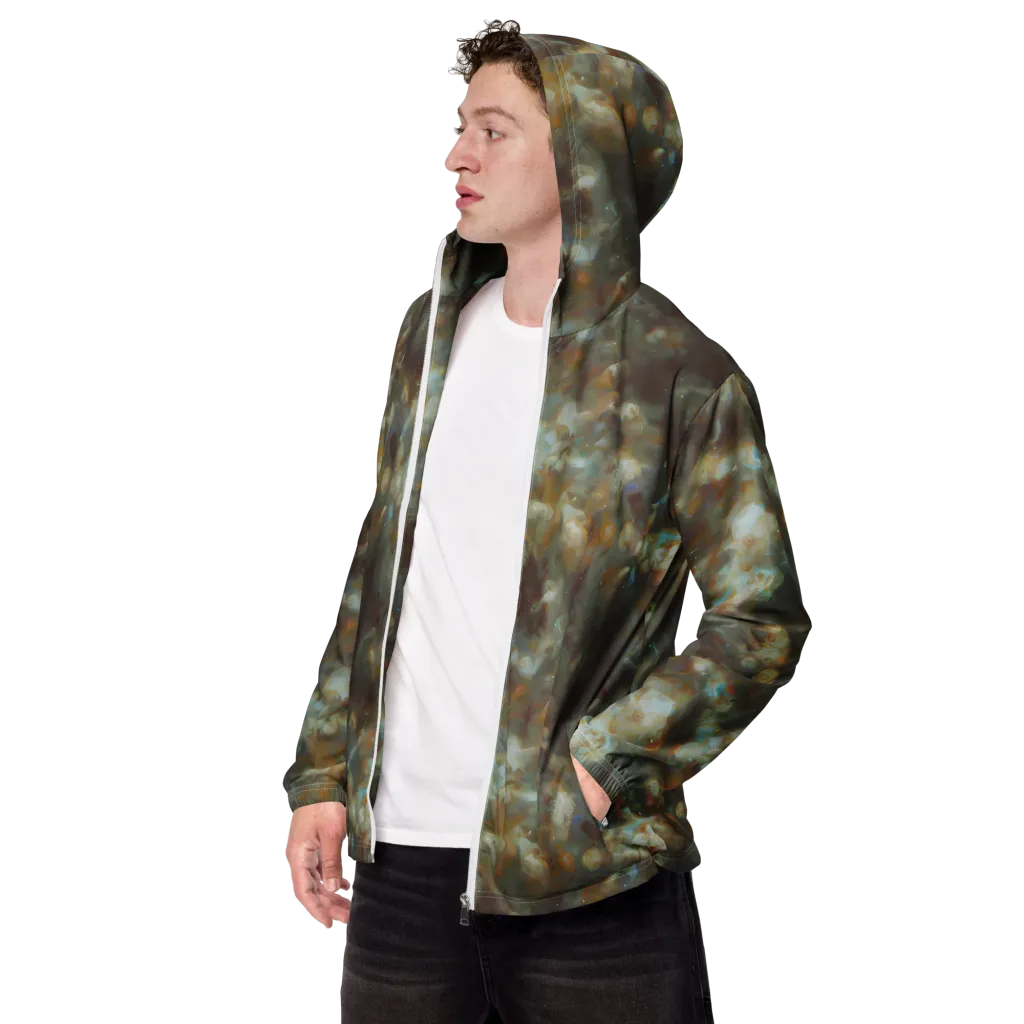 Gilded Reverie on Men's Windbreaker — Left Front
