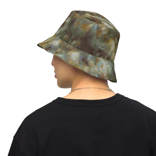 Gilded Reverie on a Reversible Bucket Hat