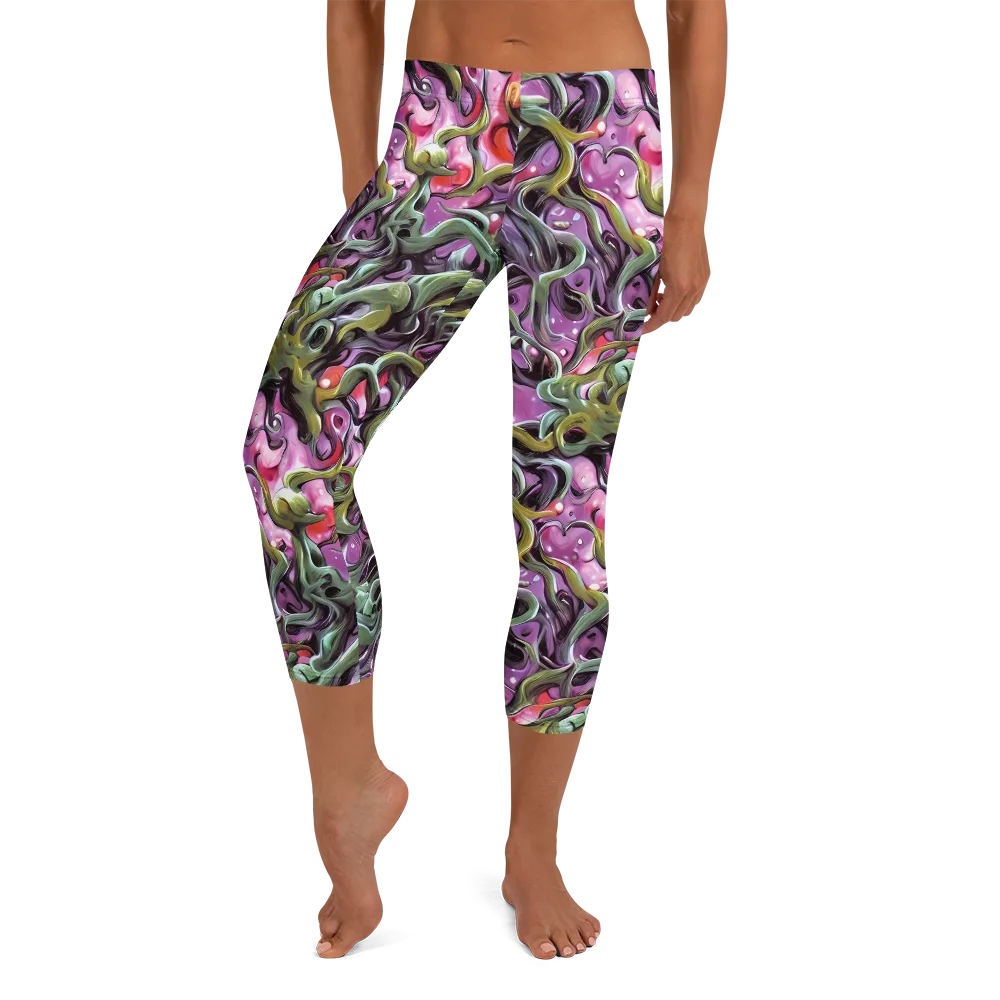 Venom Velvet on Capri Leggings — Front