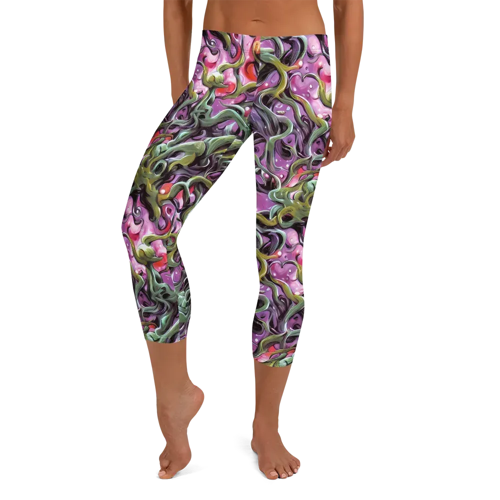 Venom Velvet on Capri Leggings — Front