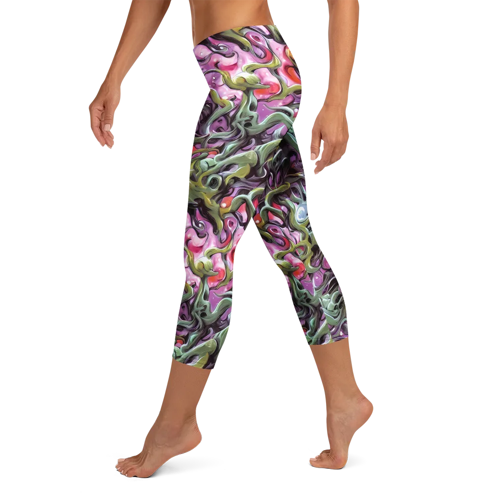 Venom Velvet on Capri Leggings — Left