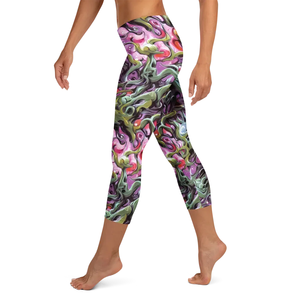 Venom Velvet on Capri Leggings — Left