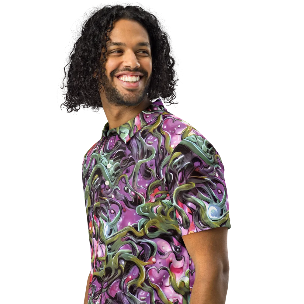 Venom Velvet on Men's Slim Fit Polo Shirt — Left Front