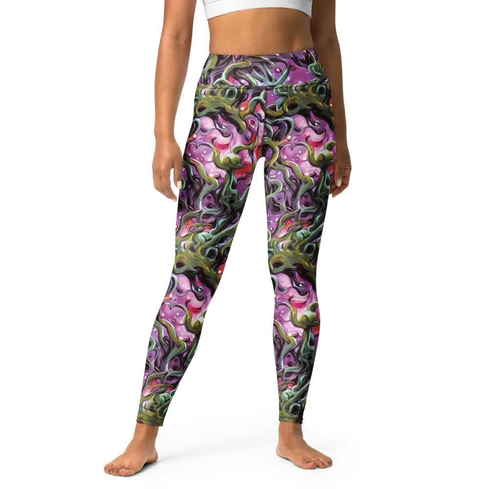 Venom Velvet on Yoga Leggings — Front