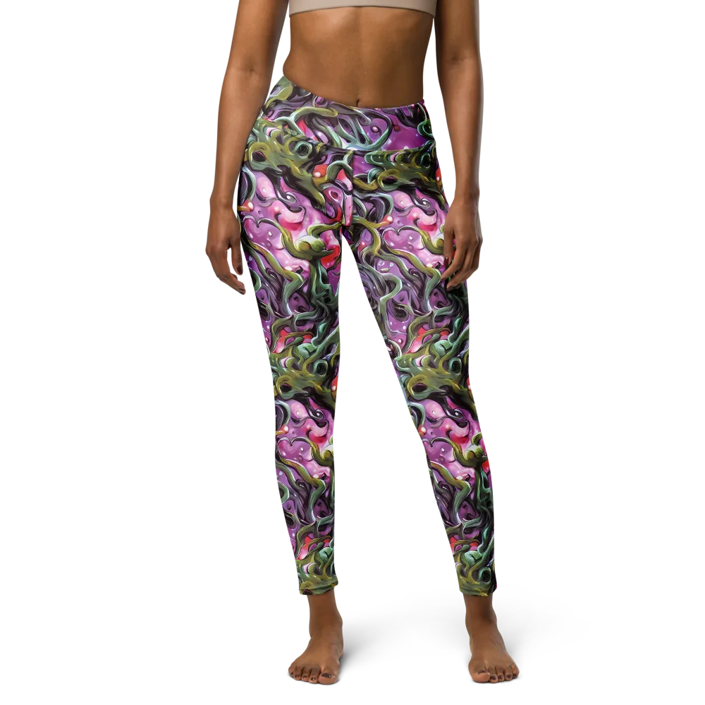 Venom Velvet on Yoga Leggings — Front