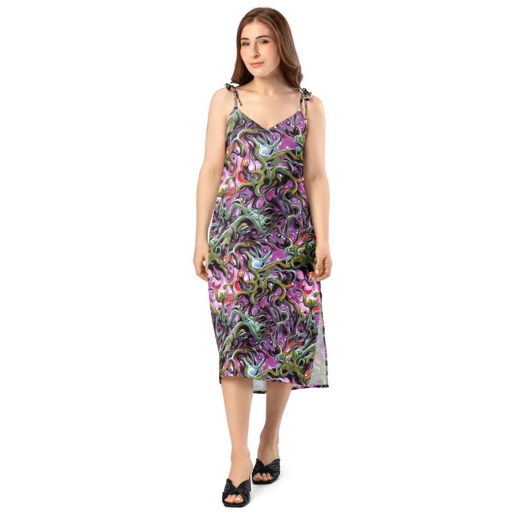 Venom Velvet on Slip Dress — Front