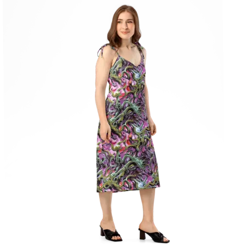 Venom Velvet on a Slip Dress
