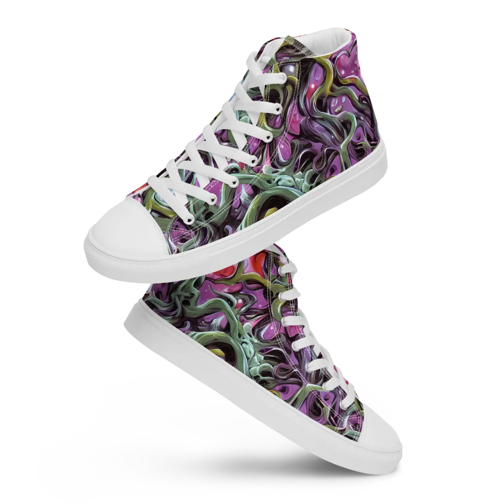 Venom Velvet on Men's High Top Canvas Shoes — Front