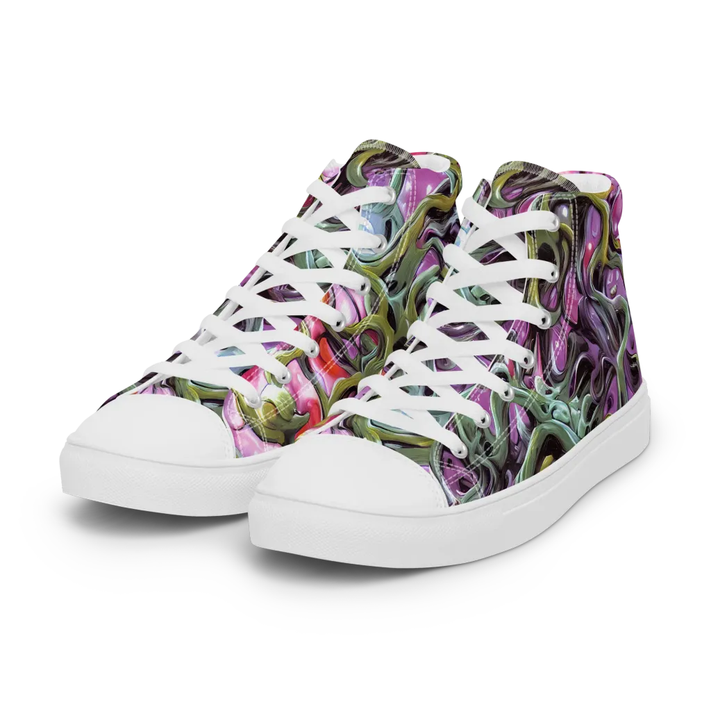 Venom Velvet on Women's High Top Canvas Shoes — Left Front