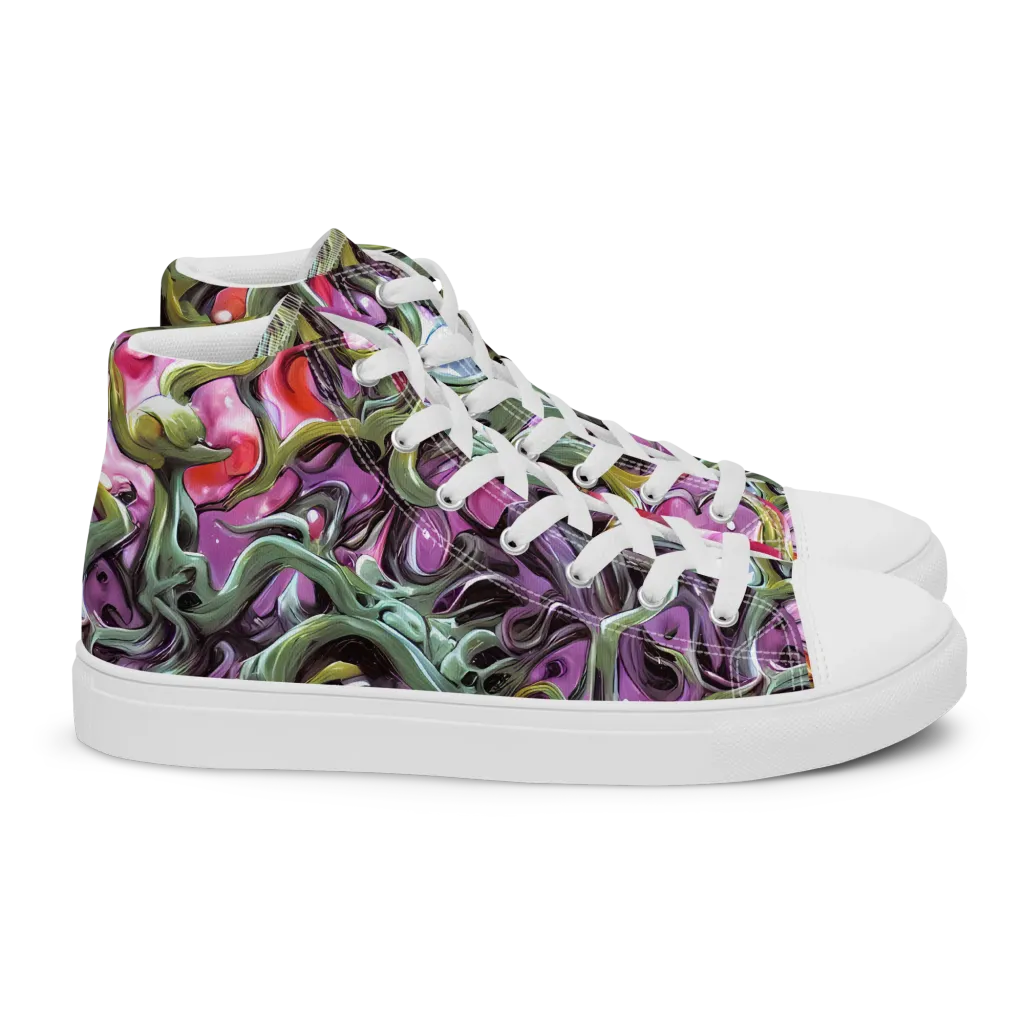 Venom Velvet on Women's High Top Canvas Shoes — Right