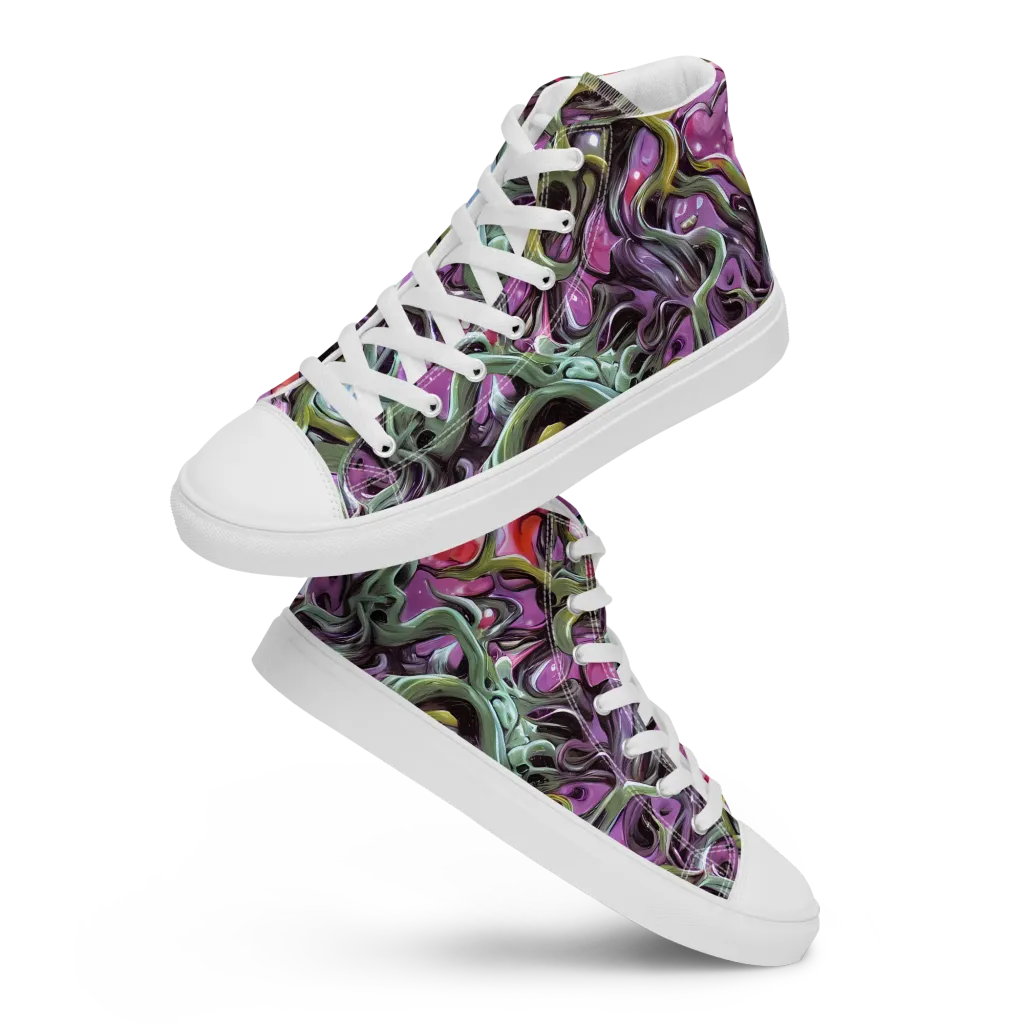 Venom Velvet on Women's High Top Canvas Shoes — Front