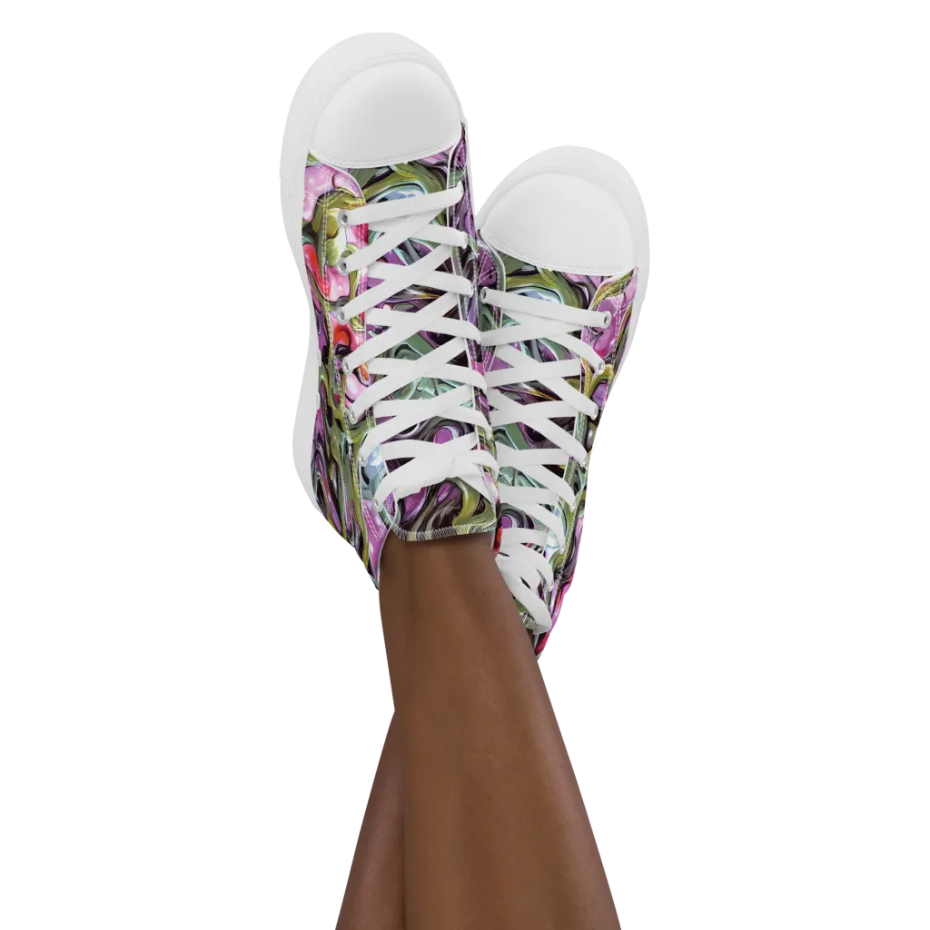 Venom Velvet on Women's High Top Canvas Shoes — Front