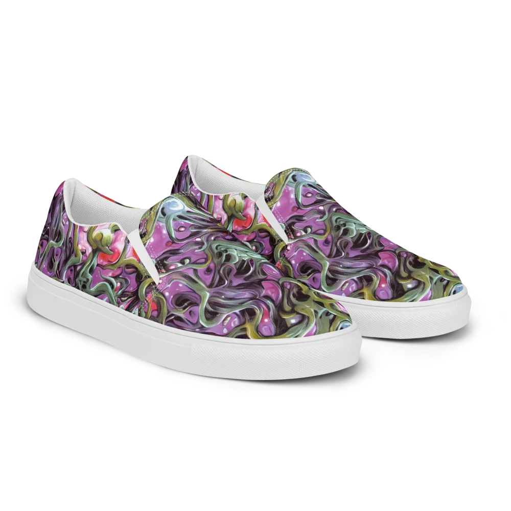 Venom Velvet on Men's Slip-On Canvas Shoes — Right Front