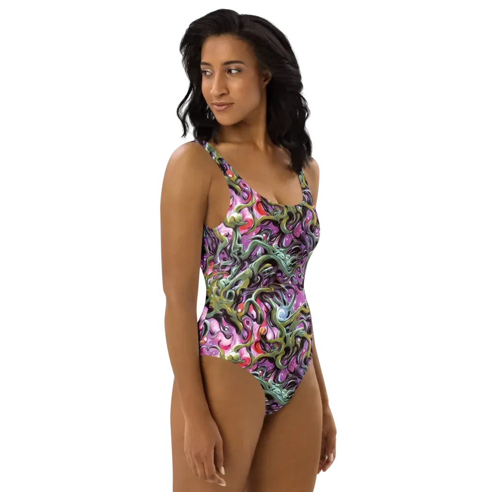 Venom Velvet on One-Piece Swimsuit — Right