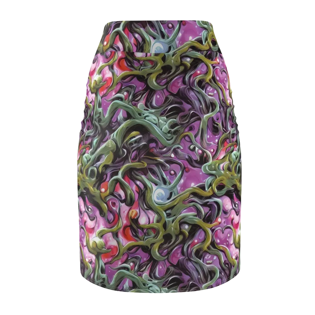 Venom Velvet on Pencil Skirt — Back