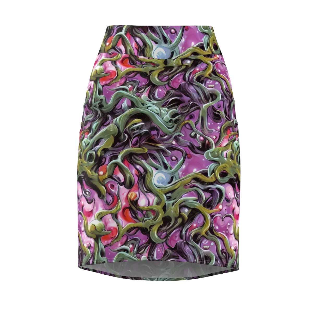 Venom Velvet on Pencil Skirt — Front