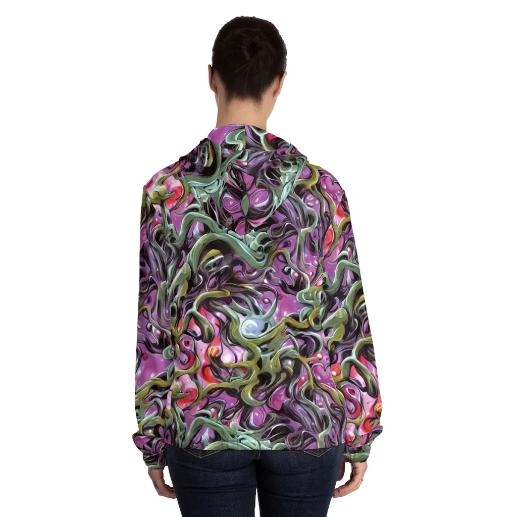 Venom Velvet on Women's Full-Zip Hoodie — Back On Person