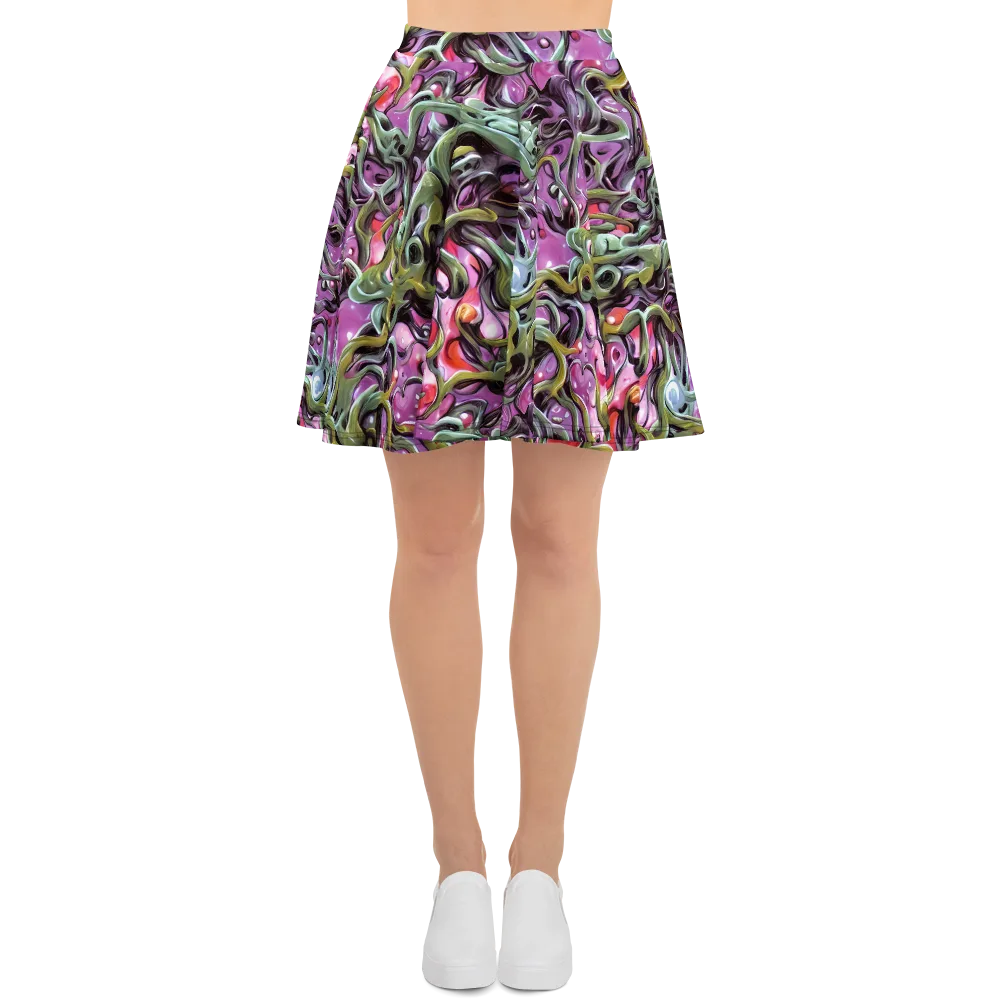Venom Velvet on Skater Skirt — Front