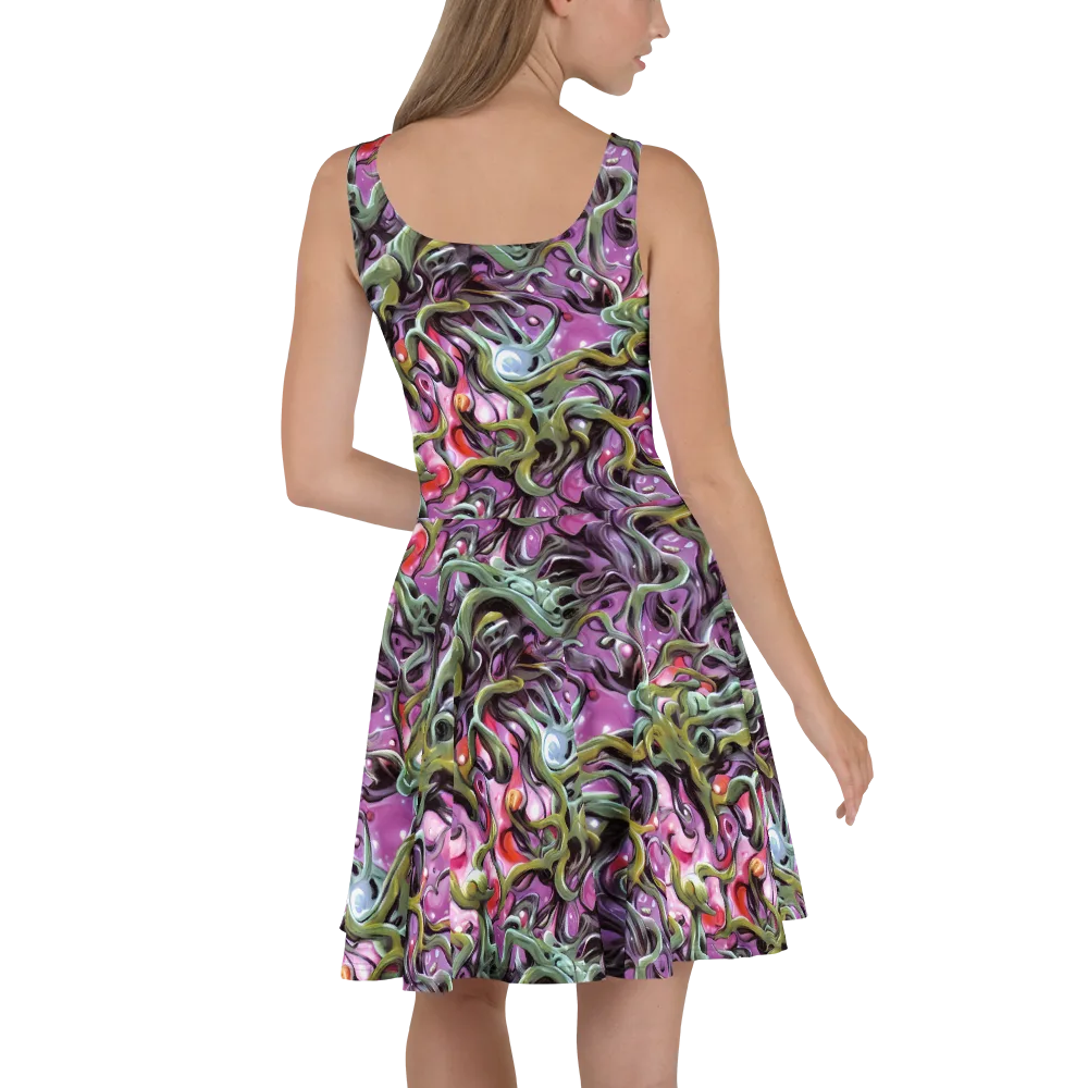 Venom Velvet on Skater Dress — Back