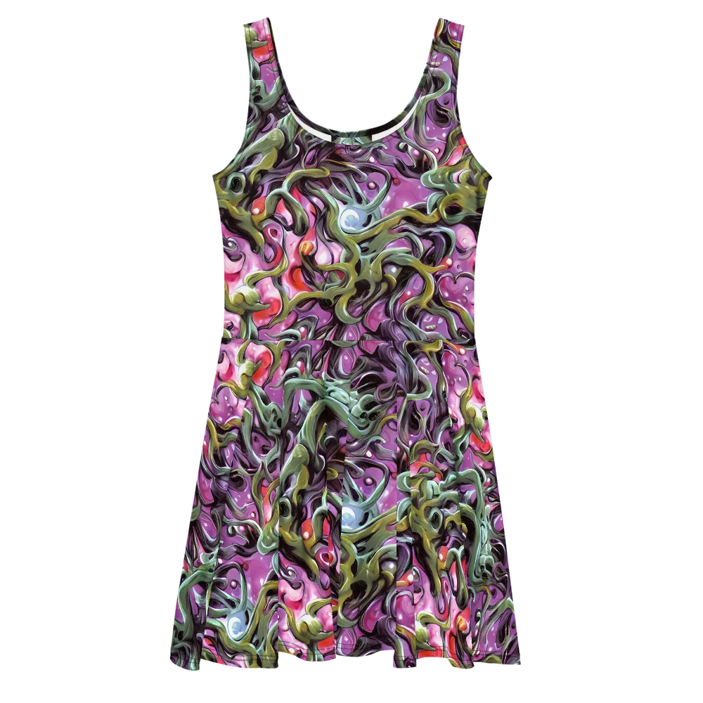 Venom Velvet on Skater Dress — Front