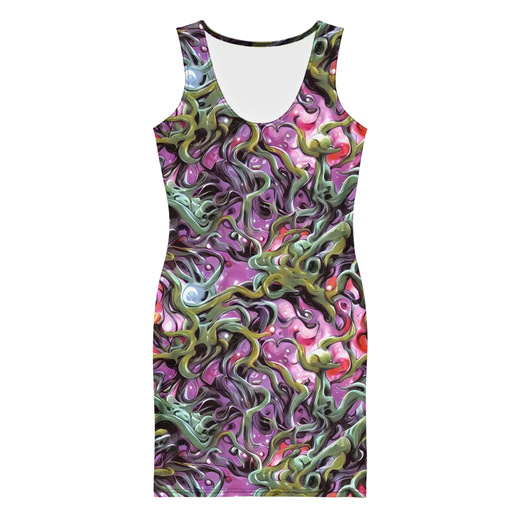 Venom Velvet on Bodycon Dress — Front