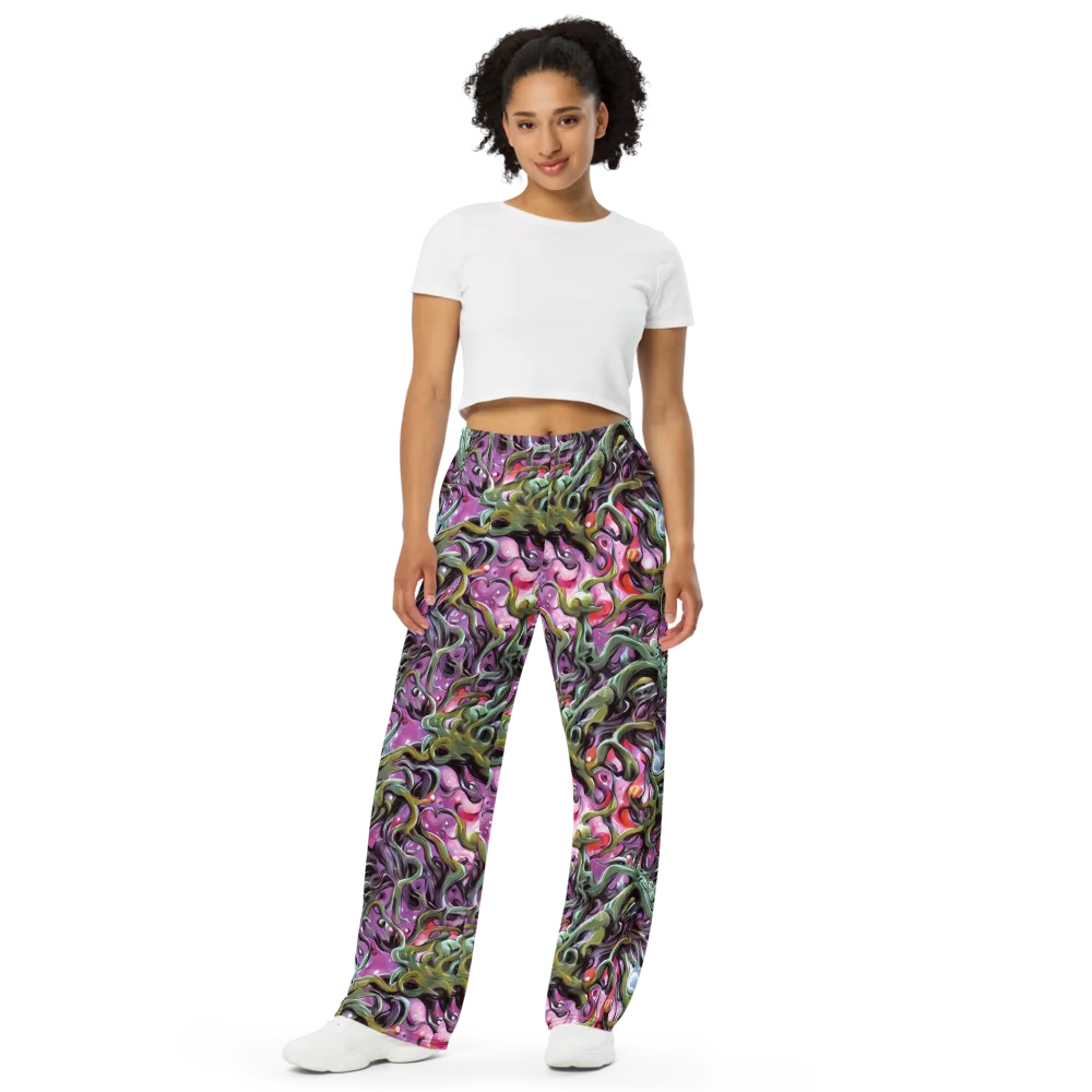 Venom Velvet on Wide-Leg Pants — Front