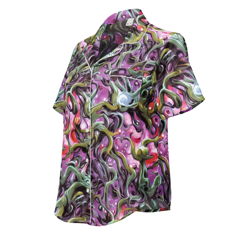 Venom Velvet on Women's Short Sleeve Pajama Top — Left Front