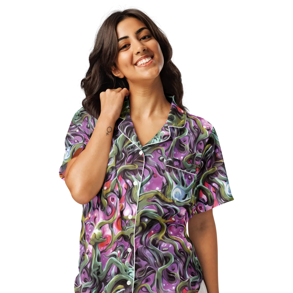 Venom Velvet on Women's Short Sleeve Pajama Top — Front