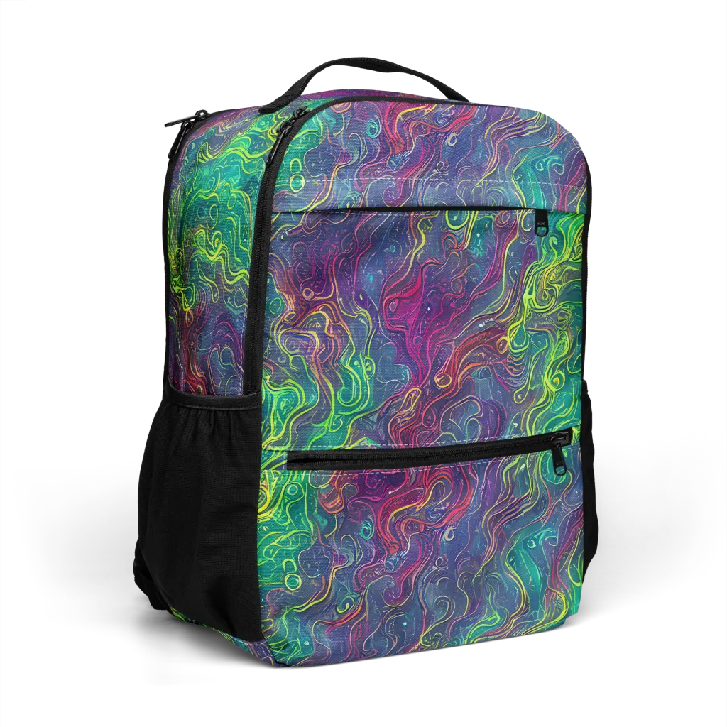 Neon Eddies on Utility Backpack — Right Front