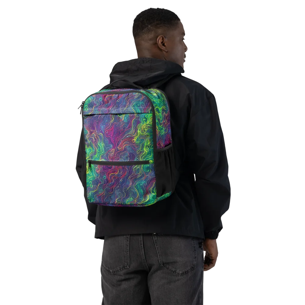 Neon Eddies on Utility Backpack — Back