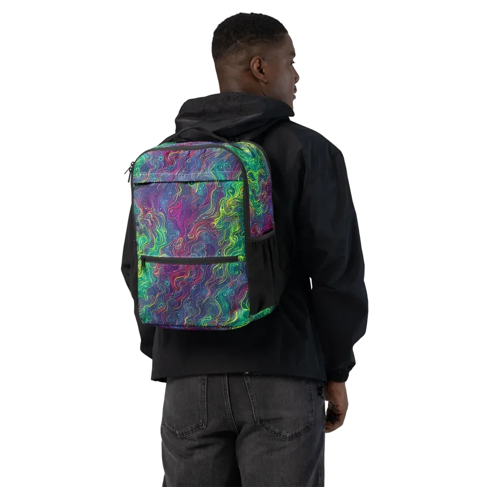Neon Eddies on Utility Backpack — Back