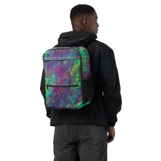 Neon Eddies on a Utility Backpack