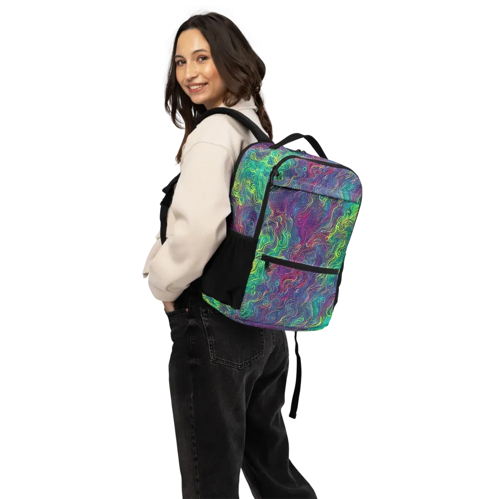 Neon Eddies on Utility Backpack — Back