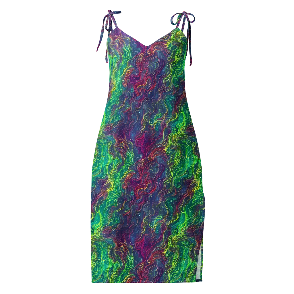 Neon Eddies on Slip Dress — Front