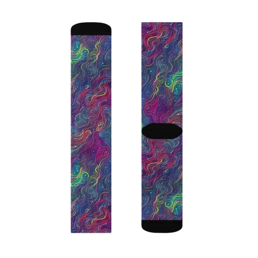 Neon Eddies on a Socks