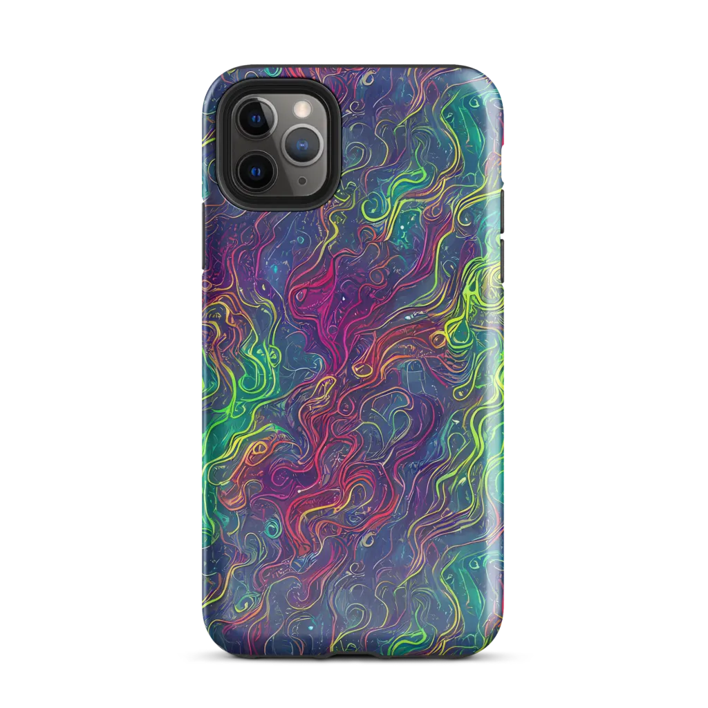 Neon Eddies on Tough Case for iPhone® — Front
