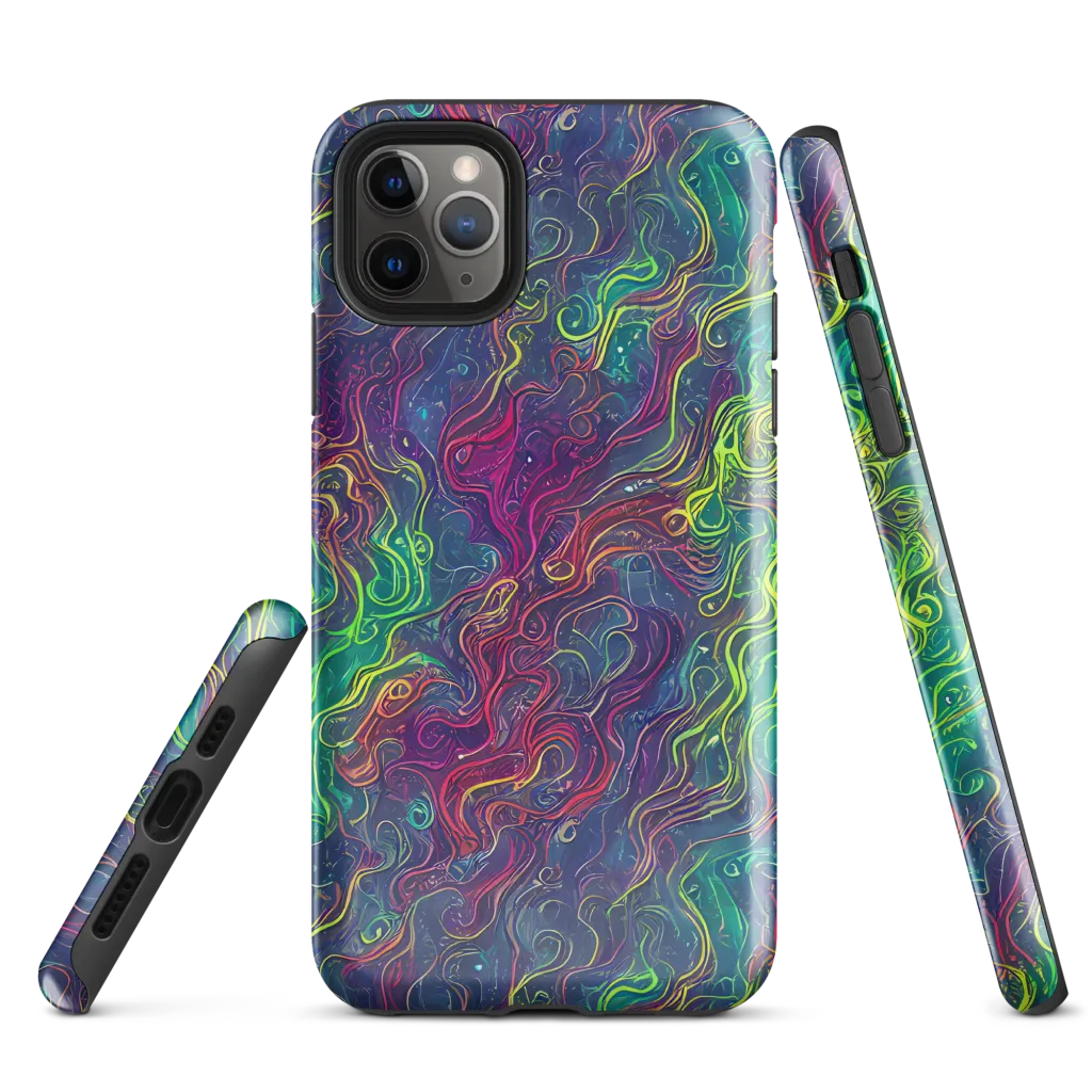 Neon Eddies on Tough Case for iPhone® — Front