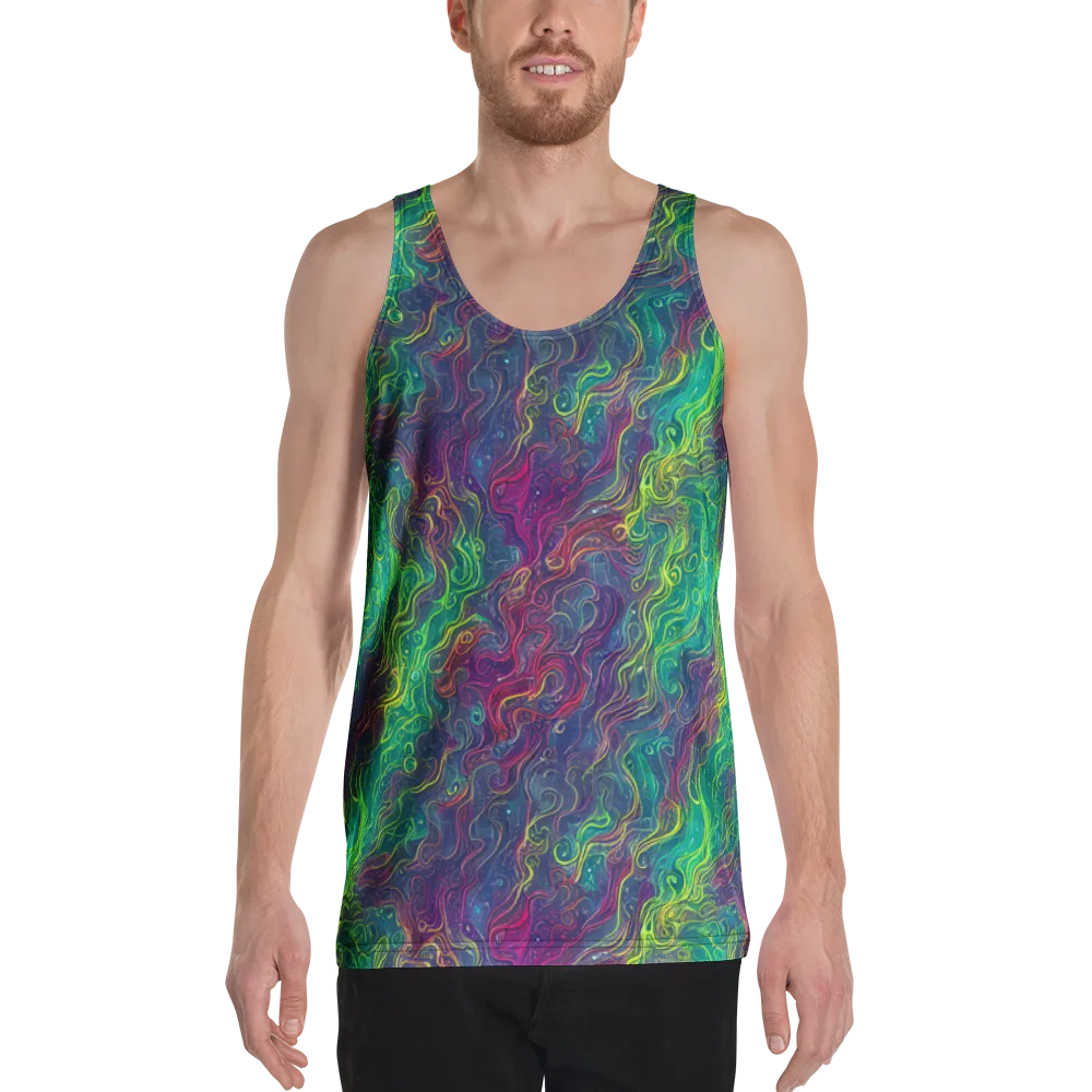 Neon Eddies on Men's Tank Top — Front