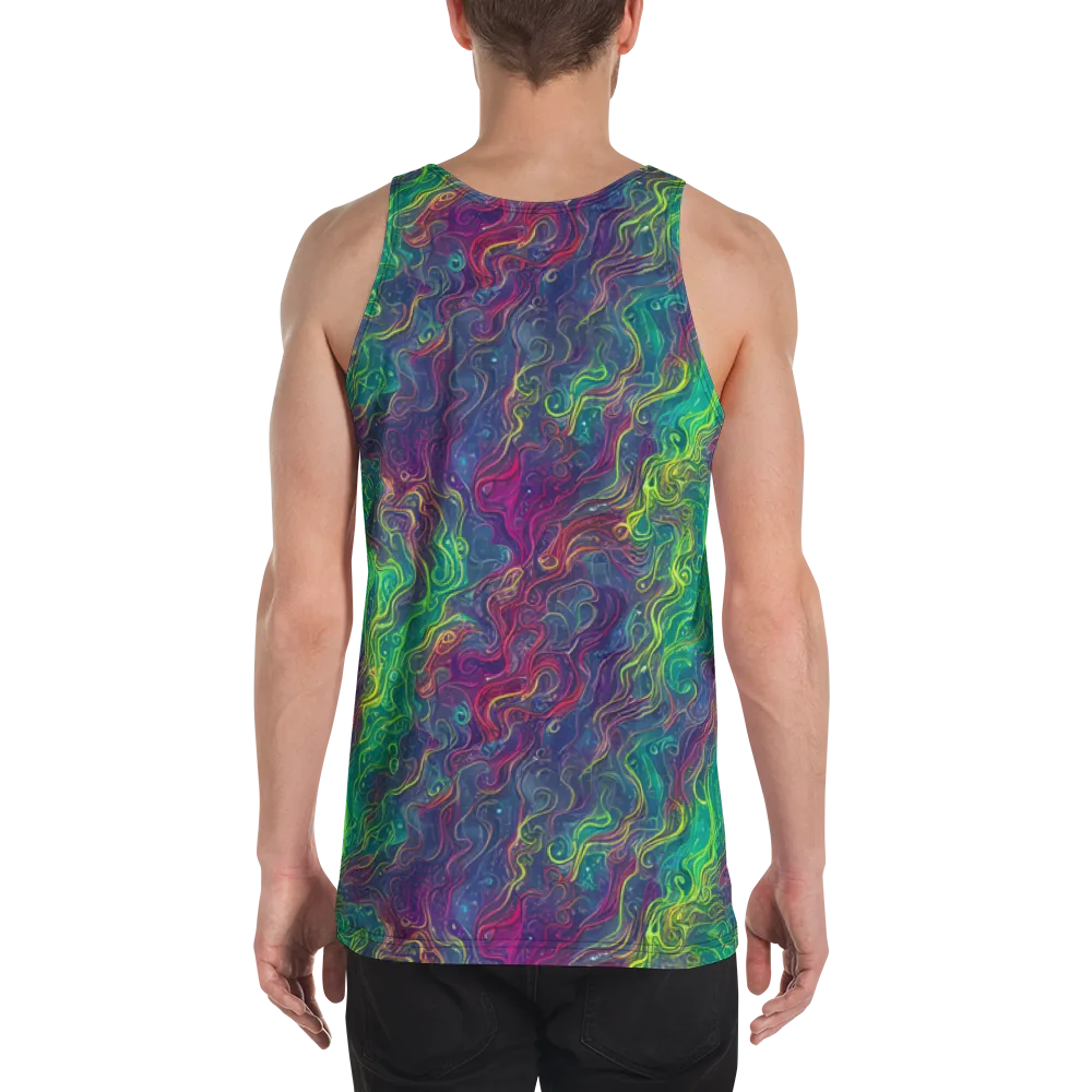 Neon Eddies on Men's Tank Top — Back