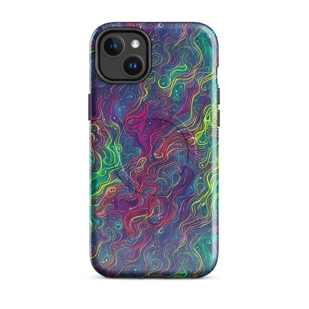 Neon Eddies on MagSafe Tough Case for iPhone® — Front