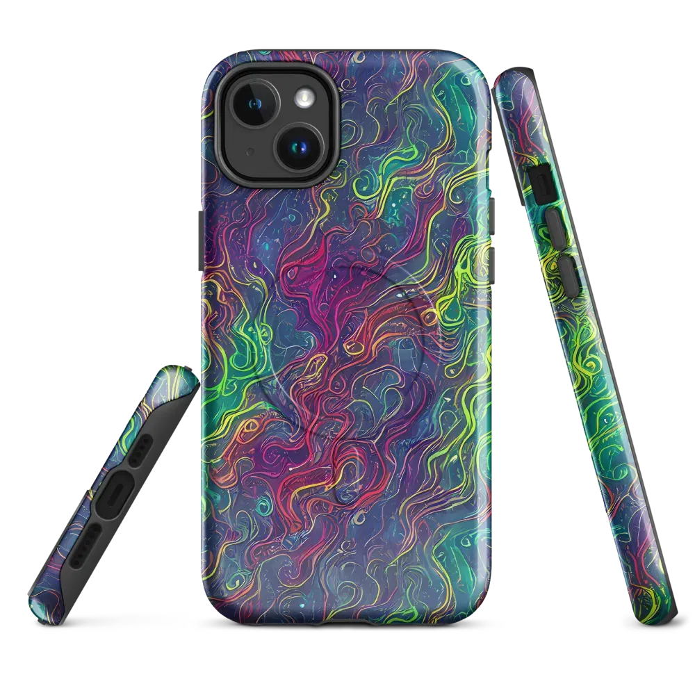 Neon Eddies on MagSafe Tough Case for iPhone® — Front