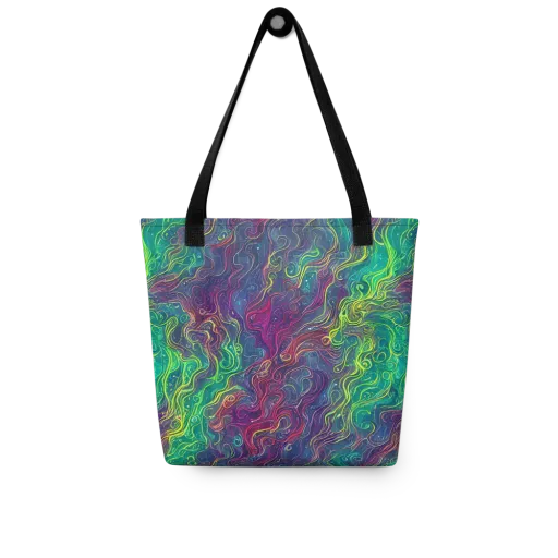 Neon Eddies on a Tote Bag