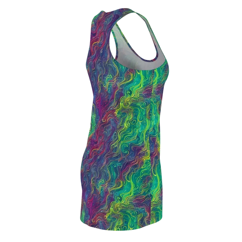Neon Eddies on Racerback Dress — Back Side