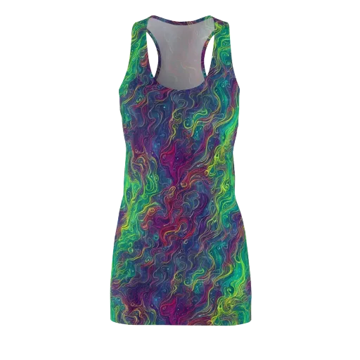 Neon Eddies on a Racerback Dress
