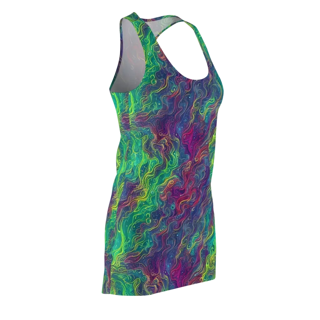 Neon Eddies on Racerback Dress — Front Side
